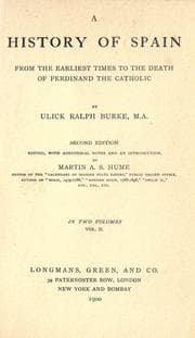 Tapa de A history of Spain from the earliest times to the death of Ferdinand the Catholic