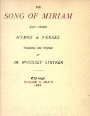 Tapa de The song of Miriam and other hymns & verses