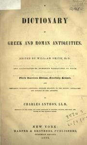Tapa de A dictionary of Greek and Roman antiquities