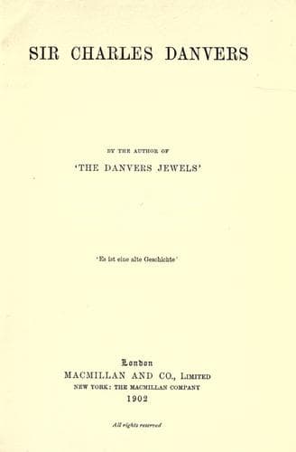 Tapa de Sir Charles Danvers