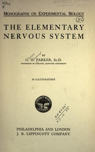Tapa de The elementary nervous system
