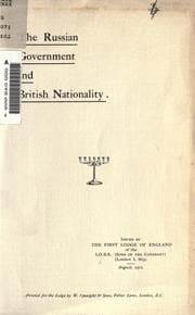 Tapa de The Russian government and British nationality