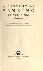 Tapa de A century of banking in New York, 1822-1922