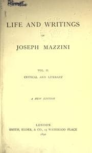 Tapa de Life & writings of Joseph Mazzini