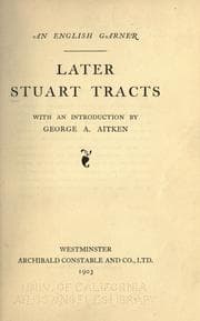 Tapa de Later Stuart tracts