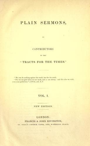 Tapa de Plain sermons