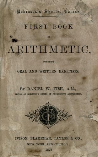 Tapa de First book in arithmetic