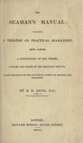 Tapa de The seaman's manual