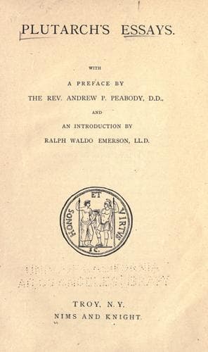 Tapa de Plutarch's essays