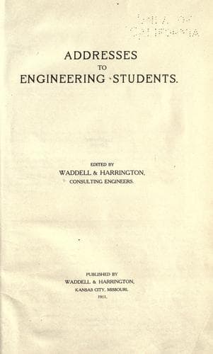 Tapa de Addresses to engineering students