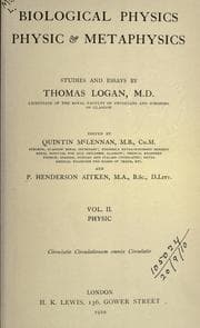 Tapa de Biological physics, physic and metaphysics