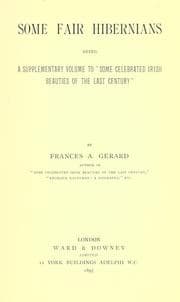 Tapa de Some fair Hibernians, being a supplementary volume to "Some celebrated Irish beauties of the last century"