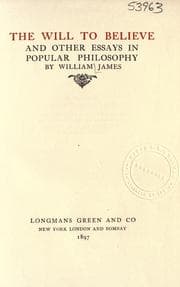 Tapa de The will to believe, and other essays in popular philosophy