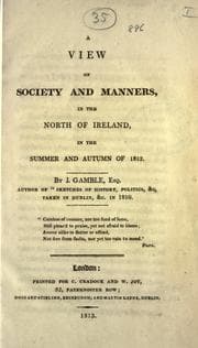 Tapa de A view of society and manners, in the north of Ireland, in the summer and autumn of 1812