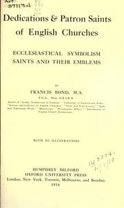 Tapa de Dedications & patron saints of English churches