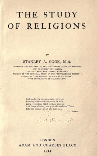 Tapa de The study of religions