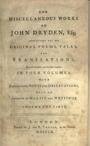 Tapa de The miscellaneous works of John Dryden, esq