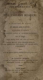 Tapa de Introduction to the English reader, or, A selection of pieces in prose and poetry