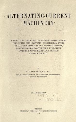 Tapa de Alternating-current machinery