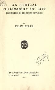 Tapa de An Ethical Philosophy Of Life
