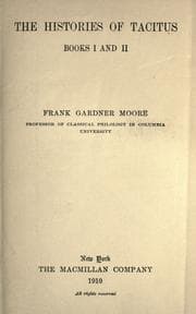 Tapa de The histories of Tacitus