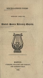 Tapa de Miscellaneous poems selected from the United States Literary Gazette