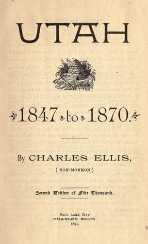 Tapa de Utah, 1847 to 1870