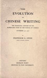 Tapa de The evolution of Chinese writing