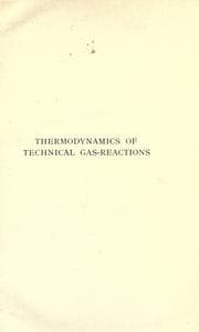 Tapa de Thermodynamics of technical gas-reactions