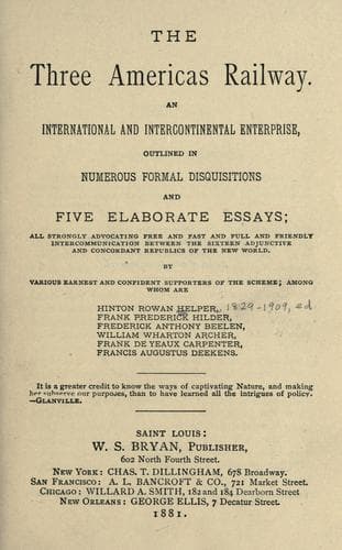 Tapa de The three Americas railway