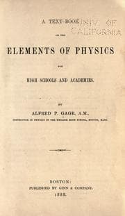 Tapa de A text-book on the elements of physics