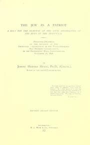 Tapa de The Jew as a patriot