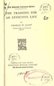 Tapa de The training for an effective life