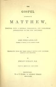 Tapa de The Gospel according to Matthew, together with a general theological and homiletical introd. to the New Testament
