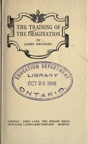 Tapa de The training of the imagination