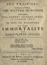 Tapa de Two treatises: in the one of which, the nature of bodies; in the other, the nature of mans soule, is looked into