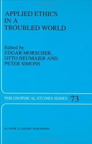 Tapa de Applied ethics in a troubled world