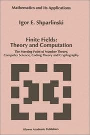 Tapa de Finite fields