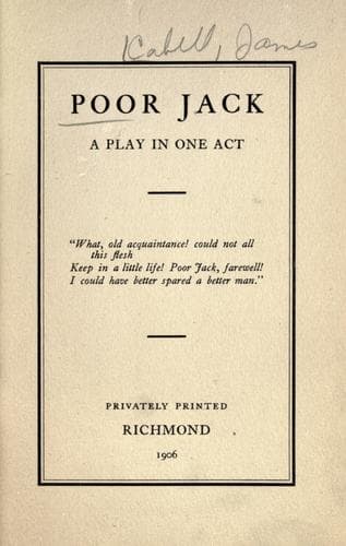 Tapa de Poor Jack
