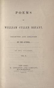Tapa de Poems by William Cullen Bryant