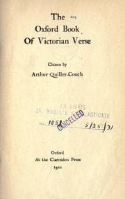 Tapa de The Oxford book of Victorian verse