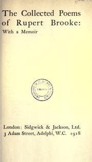 Tapa de The collected poems of Rupert Brooke