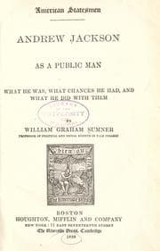Tapa de Andrew Jackson as a public man