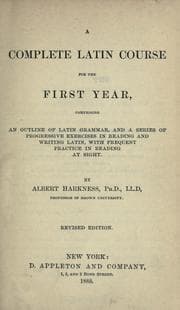 Tapa de A complete Latin course for the first year