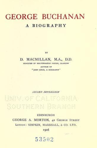 Tapa de George Buchanan