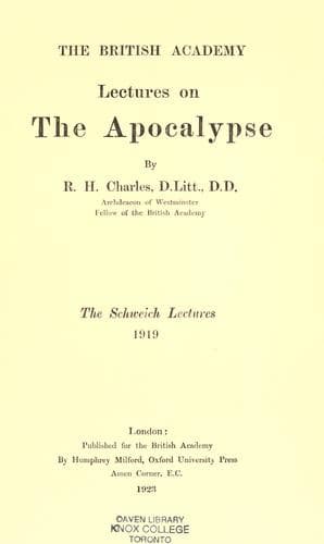 Tapa de Lectures on the Apocalypse