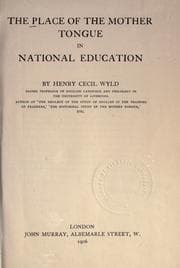 Tapa de The place of the mother tongue in national education