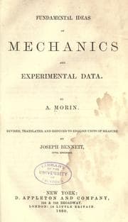 Tapa de Fundamental ideas of mechanics and experimental data