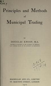 Tapa de Principles and methods of Municipal trading