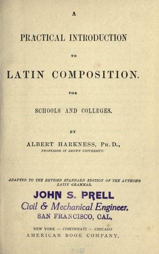 Tapa de Practical introduction to Latin composition